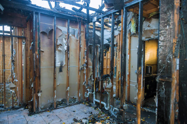 Professional Fire Damage Restoration technician working in Bennett, CO